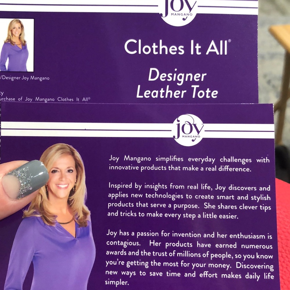 Joy Mangano Leather Tote Gem